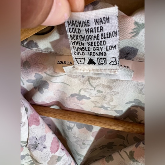 María caridad González petite Women's Long Sleeve Floral Blouse Multicolor 6 P - Picture 14 of 16